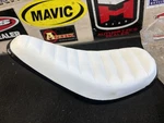 Nos Troxel Bma / 6 White Bicycle Banana Seat Usa Made. Fixed Price $70.00.