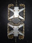 Vintage Bmx Bike Pedals 1/2" Gold Trap He-man. Fixed Price $65.00.
