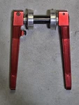 Mid 90'S Odyssey Black Widow 180MM Usa Made Aluminum Bmx Crank Set. Fixed Price $435.00.