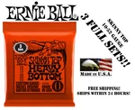 **3 Sets Ernie Ball 2215 Skinny Top Heavy Bottom Electric Guitar Strings 10-52**. Fixed Price $19.99.