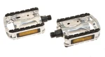 K124 Aluminum Platform Bike Pedals 9/16" Silver W/ Reflectors Grip New* Nos. Fixed Price $19.99.