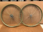 Prewar Drop Center 26" Bicycle Rims Wheels Restored Schwinn Green Shelby Colson. Fixed Price $569.99.