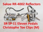 Sakae RR-4002 Pedals Sr SP-11 Eleven W/christophe Toe Clips (m) & Leatherstraps. Fixed Price $64.95.