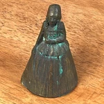 Antique Solid Cast Bronze Lady Bell Woman Figurine Metal England Circa 1890-1920. Fixed Price $29.00.