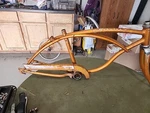 1965 Schwinn Stingray Deluxe 3 Speed Coopertone Frame Fork + Chainguard L$$k. Fixed Price $315.00.