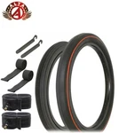 Schwinn Style Bicycle 16X1-3/4 S7 & 20X2.125 S2 Wide Slick Red Line Tire 8PC Set. Fixed Price $77.58.