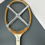 Vintage Wilson Chris Evert Victory Cup Wooden Tennis Racket W/ Strata-bow Press. Fixed Price $69.99.