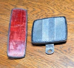 Vintage Schwinn 5625 R-7 Clear Front & 5628R Rear Red Bicycle Reflectors. Fixed Price $14.99.