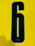 ! Nos Vintage Old School Haro Black Blue Stadium # 6 For Number Plate 7" Bmx. Fixed Price $15.00.
