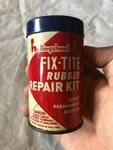 Vintage Bicycle Hollingshead Fix Tite Rubber Repair Kit Tin Can. Fixed Price $15.95.