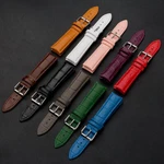 High Quality Genuine Leather Strap Cowhide Colourful Crocodile Grain Watch Band. Fixed Price $15.88.