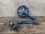 Vintage Team Schwinn 170 Blue Bmx Crank Set Sugino Crown 44T Bottom Bracket. Fixed Price $899.00.
