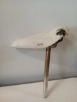 ! Vintage Old School White Padded Bmx Saddle Bike Seat Ross Tears #00U. Fixed Price $19.59.