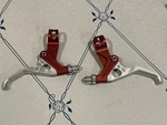 1990'S Altek Sharktooth BL-25 Brake Levers: Silver / Red Retro Mtb. Fixed Price $200.00.