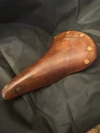Vintage Ideale 92 Diagonale Rebour Signature Brown Leather Saddle Very Nice. Fixed Price $200.00.