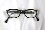 Vintage-black Rhinestone 46-19 Frames Eye-cateye Eyeglasses Crystal 50S/60S. Fixed Price $35.24.