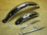 Schwinn Bicycle Stingray Orange Apple Krate Chrome Fender Set Razor Edge Riveted. Fixed Price $145.00.