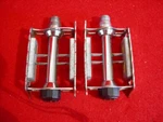 Lyotard 136 Pedals Set New Custom Dust Caps Chrome Steel Used.. Fixed Price $14.99.