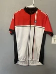 Giordana Short Sleeve Full Zip Cycling Jersey - Race Cut Red White Black. Fixed Price $28.00.