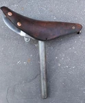Ideale TB90 Vintage Leather Cycling Flat Rail Saddle With 27.2 Seatpost - France. Fixed Price $329.95.
