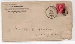 1891 Belton Tx Scott 2C 1ST Bureaus Bell County Cover Wolf City. Fixed Price $6.99.