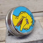 1980S Sesame Street Big Bird Chrome Bicycle Bell Ring Muppets. Fixed Price $24.97.