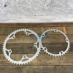 Vintage Suntour Superbe 53/42T Chainring Set 144 Bcd 5-ARM Silver Road Bike. Fixed Price $75.99.