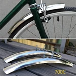 Retro Bike Front Rear Fenders 700C 23C 25C Stainless Steel Mud Guard Wing Road. Fixed Price $25.48.