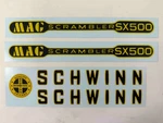 Schwinn Mag Scrambler SX500 Bicycle Yellow Black Decal Set Bmx &. Fixed Price $45.00.