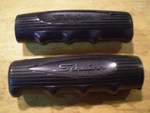 Nos Schwinn Scripted Mens Or Ladies Bicycle Black Chubby Handlebar Grips. Fixed Price $42.00.
