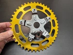 Nos Vintage Sugino 44T Gold Chainring Sprocket W/spider School Bmx Cruiser. Fixed Price $259.00.