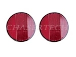 Mtb Road City Cruiser Bicycle Bike 2-1/2" Round Reflectors Red Pair. Fixed Price $6.49.