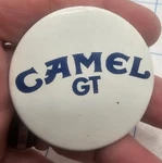 Vtg Button Pinback Camel Racing Team White Blue Lettering. Fixed Price $6.99.
