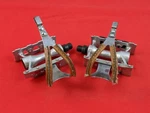 Vintage Mks AR-5 Touring Pedals & Medium Christophe Toeclips Leather Lined. Fixed Price $54.95.