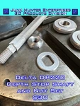 3D Printed Delta Rockwell DP220 14 Drill Press Depth Stop Shaft & Lock Nuts Set. Fixed Price $30.00.