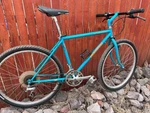 Vintage Bridgestone MB-4, Original Medium, Stunning Lake Blue Paint, Tange Steel. Fixed Price $425.00.