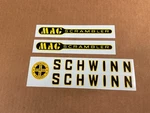 Schwinn Approved Mag Scrambler Bicycle Yellow Black Decal Set Bmx Musclebike &. Fixed Price $45.00.