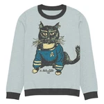 Spock Cat Star Trek Knitted Crew Neck Sweater. Fixed Price $58.00.
