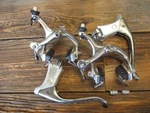 Shimano 600 Brake Levers With Front And Rear Calipers, Smoke Gray, 1985, Short. Fixed Price $92.00.