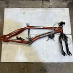 Old School Mongoose Bmx Bike Team Issued Frame Forks Used. Fixed Price $190.00.