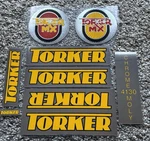 Old School Bmx Torker Frame Fork Handle Bar Stickers Decals Accurate Repro. Fixed Price $49.00.