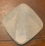 Vintage Diaflex PR-709 Bike Front 1/2" Square Clear Reflector. Fixed Price $7.99.