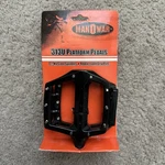 Wellgo Man War 313U Platform Pedals - Black Alloy With Steel Spindles. Fixed Price $30.00.