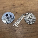 Shimano Xt CS-M737 11-30T 8 Speed Hyperglide Cassette W/ Sachs Chain. Fixed Price $59.99.