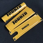 Torker Bmx Pad Set Vinyl Yellow Black Oldschool Repop Tange Koizumi Pk Ripper Dg. Fixed Price $65.00.