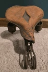 Antique Bicycle Troxel Saddle / Seat Pre-war Leather Long Springs. Fixed Price $70.00.