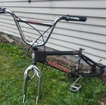 Mongoose 20 In Bmx Bike Gray Frame W/ Chrome Fork & Handlebars. Fixed Price $160.00.