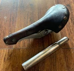 Vintage Ideale 90 Rebour Leather Saddle Swallow Flat Alloy Rails & 27.2MM Post. Fixed Price $175.00.
