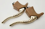 Vintage Mafac Competition Gold Drilled Brake Levers. Fixed Price $99.99.