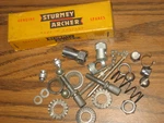 Box Of Vintage Bicycle Sturmey Archer Small Parts Nuts Etc Raleigh 60S. Fixed Price $19.99.